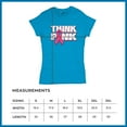 thumbnail image 5 of Tee Hunt Think Pink T-Shrit Breast Cancer Awareness Pink Ribbon Women's T-Shirt Tee, Light Blue, X-Large, 5 of 5