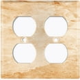 thumbnail image 3 of Metal Light Switch Plate Outlet Cover (Image of Marble Brown MAR026), 3 of 13