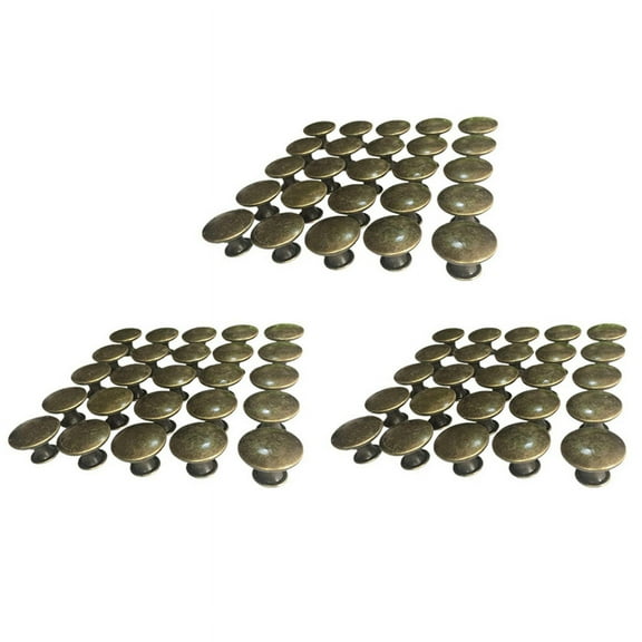 75PCS Vintage Door Drawer Knobs 30mm Antique Kitchen Cabinet Cupboard Handles, for Dresser and Cabinet, Old Bronze