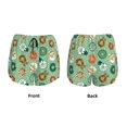 thumbnail image 3 of Gukieu Christmas Donuts Print Women's Sports Shorts with Drawstring Elastic Waistband for Running, Yoga, Fitness-X-Large, 3 of 7