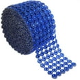 thumbnail image 1 of Flower Rhinestone Diamond Mesh Wrap Ribbon, 4-Inch, 10 Yards, 1 of 1