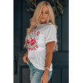 thumbnail image 2 of ABPHQTO Top de mujer de manga corta con estampado gráfico Hello Sweet Summer blanco, 2 of 5