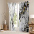 thumbnail image 3 of Homewish Black Gold Marble Blackout Curtains Set of 2 (52x84 Each),Classic Contemporary Curtain, 3 of 6