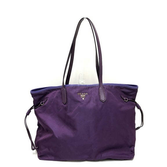 Pre-Owned PRADA BR3924 Shoulder Bag, Logo, Tote Saffiano Leather, Women's, Purple (Good)