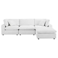 thumbnail image 5 of Modway Commix 4-Piece Down Filled Overstuffed Performance Velvet Sectional Sofa in White, 5 of 5