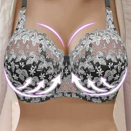 GZWYHT Full Coverage Bra Clearance Bras for Women Women s Unlined Full Figure Support Plus Size Bra Lace Bra Seamless Bras Lace Bralette Push Up Bra White 36