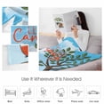 thumbnail image 6 of Fleece Blanket Cartoon Caravan Summer Forest Blankets, Soft Cozy Warm Flannel Throw Blanket, Let's Go Camping Quote Blanket for Bed Couch Sofa,30x40In, 6 of 9