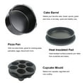 thumbnail image 3 of Accessories Set, 10Pcs Kit with Baking Pan Pizza Tray Cupcake Making Tool Rack and Skewers Fits Most 3.2QT to 5.8QT Air Fryers, 3 of 7