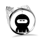 thumbnail image 1 of Anillo de compromiso ajustable Universo Alien Monster de amor, 1 of 3