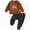 R222-Brown, variant on NOLDARES Infant Toddler Baby Boy Clothes 2pcs Long Sleeve Sweatshirt Tops T-Shirt Pocket Joggers Pants Cartoon Graphic Outfits Clothing Set(Brown,2-3 Y)