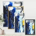 thumbnail image 4 of Abstract Blue and Yellow Waves 24 in x 32 in Framed Painting Canvas Art Print, by Designart, 4 of 5