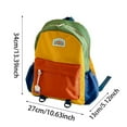 thumbnail image 3 of HUITKMM Cute School Bags with Bright Colors Canvas School Backpack with Insulation Packet, 3 of 5