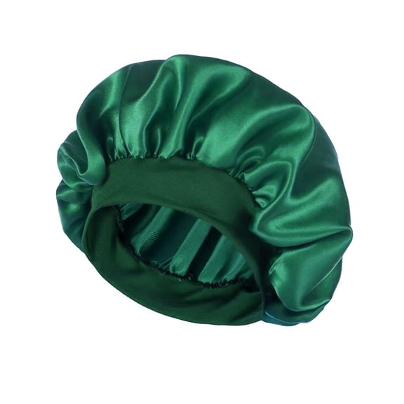 Widened Elastic Band Brimless Shower Hat Foldable Thin Unisex Satin Solid Color Sleeping Hat Hair Care