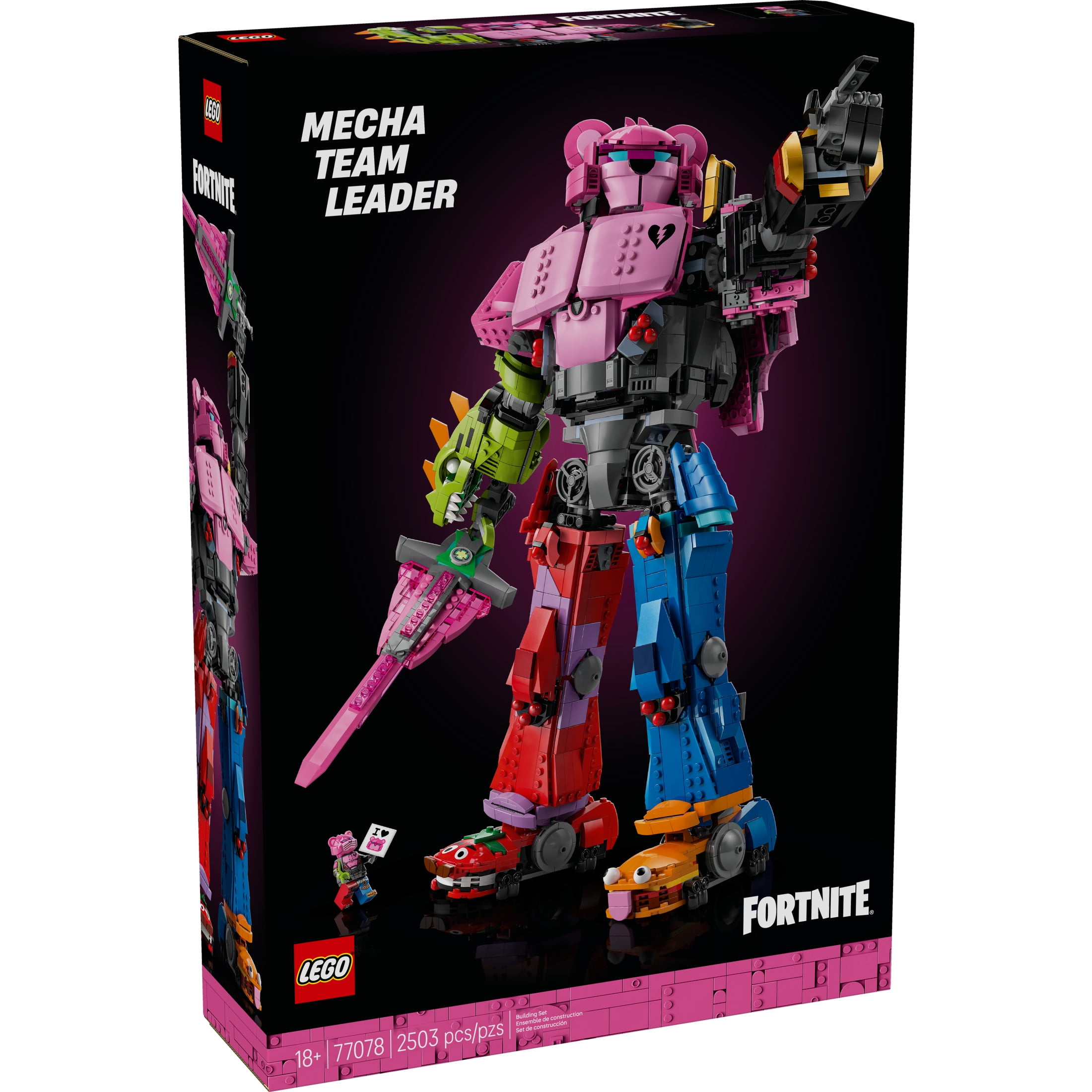 LEGO Fortnite Mecha Team Leader - Collectible Building Set for Adults - Gaming Room Décor - DIY Kit for Fortnite Fans - Includes Mecha Team Leader Minifigure - Great Video Game Gift - 77078