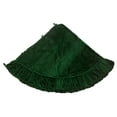 thumbnail image 2 of Vickerman 84" plush Emerald Green velvet Christmas tree skirt, 2 of 2
