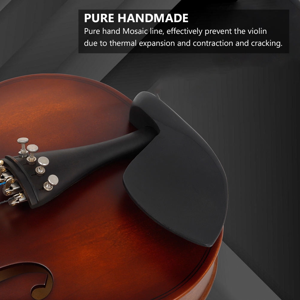 ULTNICE 1Set Retro Solid Wood Violin with Hand Carved Design and Comfortable Ebony Chin Rest