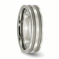 thumbnail image 4 of Titanium Grooved 6mm Brushed and Polished Band, 4 of 9