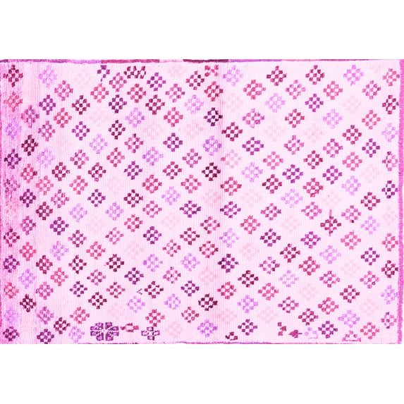Ahgly Company Indoor Rectangle Southwestern Pink Country Area Rugs, 3' x 5'
