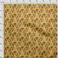 thumbnail image 4 of oneOone Polyester Spandex Dark Peach Fabric Geometric Tropical Texture Sewing Material Print Fabric By The Yard 56 Inch Wide, 4 of 4