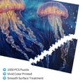 thumbnail image 3 of 1000 PCS Fantasy underwater jellyfish 1000 piece Wooden jigsaw puzzles,Stunningly Vibrant Colors,Featuring unique and beautiful illustrations,depict a dreamy jellyfish,Gift Suitable Family Friends, 3 of 6