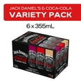 thumbnail image 2 of Jack Daniel's & Coca-Cola Canned Cocktails Variety Pack, 6-Pack, 12 fl oz Cans, 7% ABV, 2 of 14