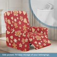 thumbnail image 3 of Xoenoiee Cookies Candy Tree Snowflake Pattern Stretch Recliner Covers Christmas Decoration 4-Pieces Recliner Chair Covers Elastic Couch Cover Washable Reclining Chair Slipcovers with Pockets, 3 of 7
