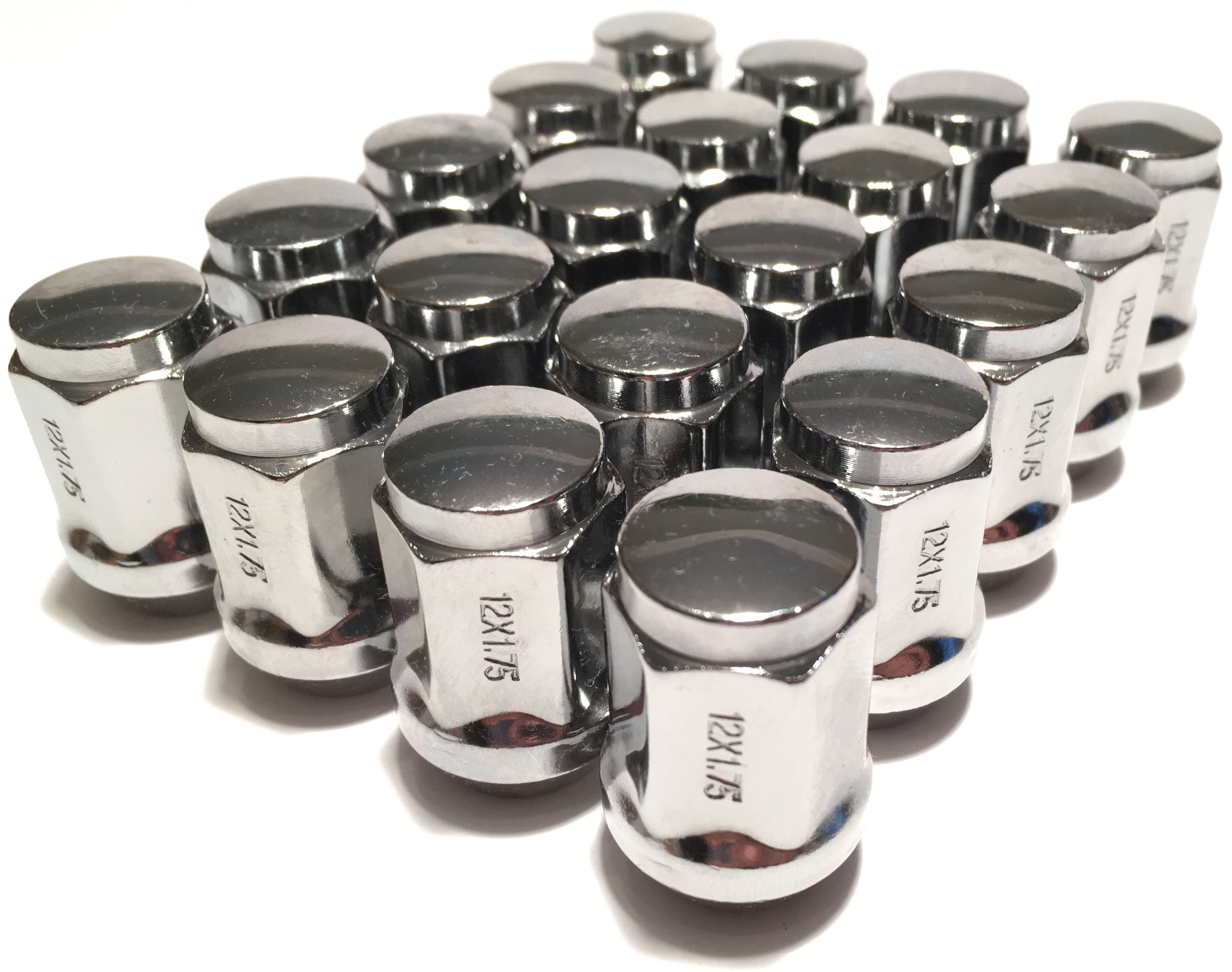 20 Pcs Lug Nuts Long ET Conical Bulge 12x1.75 w/Center Washer 