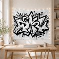 thumbnail image 5 of Scale Monochromatic Graffiti with Piece Textured Resembles, Mystical Fantasy for Space Lovers, Wall Decor, Housewarming Gift, Tapestry Wall Hanging for Dorm and Living Room, 5 of 7