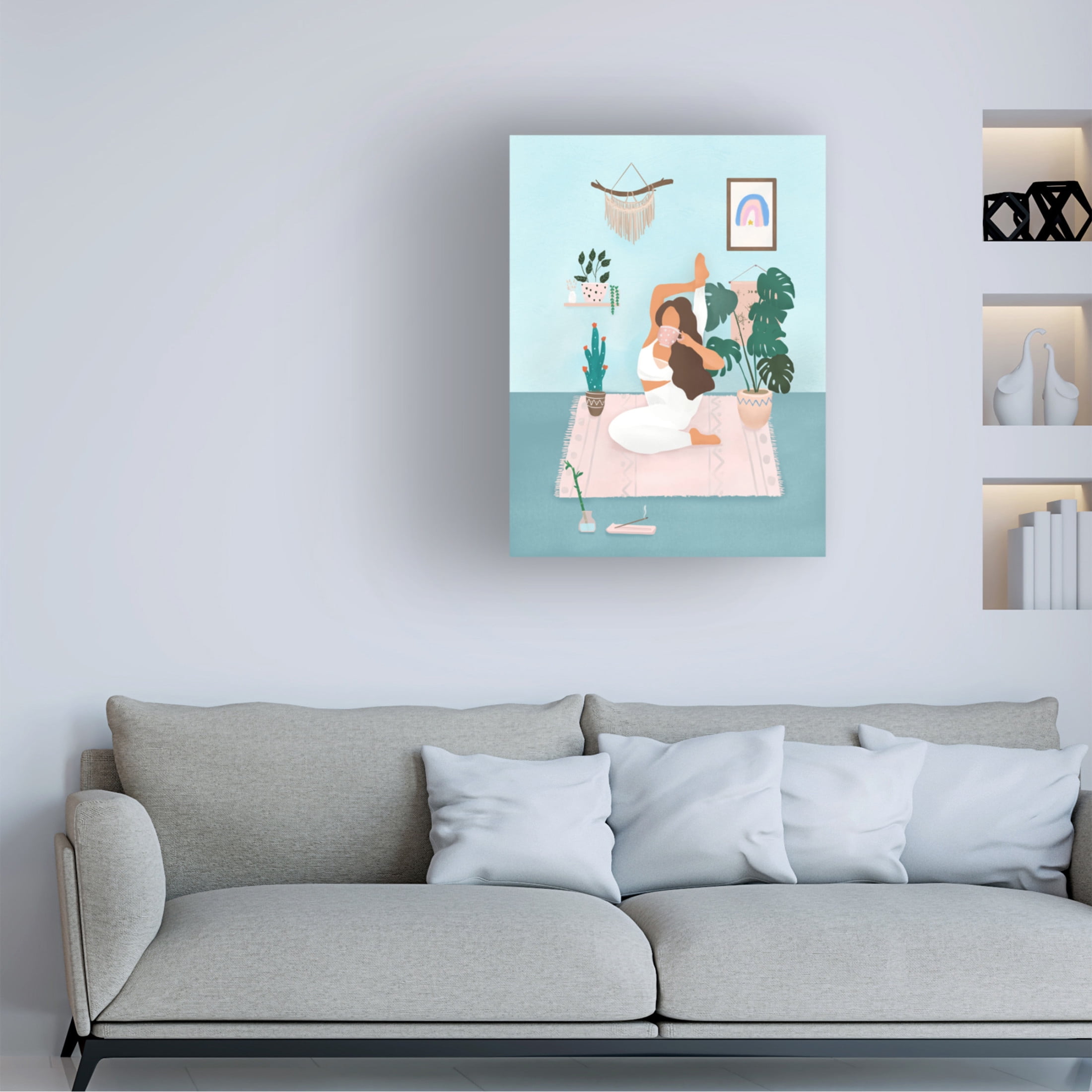 Trademark Fine Art Petra Lizde  Yoga Time Canvas Wall Art