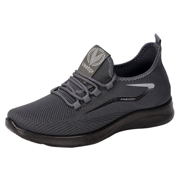 Dakaela Mens Slip on Walking Shoes Breathable Running Shoes Lightweight Gym Fashion Sneakers Grey 11