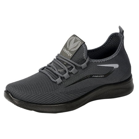 

adviicd Spring and Summer Men s Sports Shoes Flat Light Lacing Woven Fabric Breathable Comfortable Casual Sneakers Mens Running Shoes (Grey 8)
