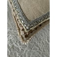 thumbnail image 4 of Decorative Beige 12"x20" (30x50 cm) Lumbar Pillow Cover, Burlap Bordered Lace, Beads & Sequins Embroidery Oblong Pillow, Solid Color Pattern Contemporary Style - Soraya, 4 of 5