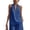 Blue, variant on Cotton Linen Halter Tops for Women Sleeveless V-Neck T-Shirt, Loose Fit Lightweight Tank Top for Garden, Market and Travel Pink M