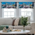 thumbnail image 5 of LALILO Kitchen Curtain Valance Usa With Earth Space With Rod Pocket Window Curtain 52"x 18" Set of 2, 5 of 7