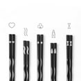 thumbnail image 2 of 1 Pairs Fiberglass Chopsticks Family Set, Reusable Chinese, Japanese, Korean Chop sticks, Dishwasher Safe, Non-slip, for Sushi, Noodles, Food, Hotpot& Cooking, 9.5 inches, Classic Black, 2 of 6
