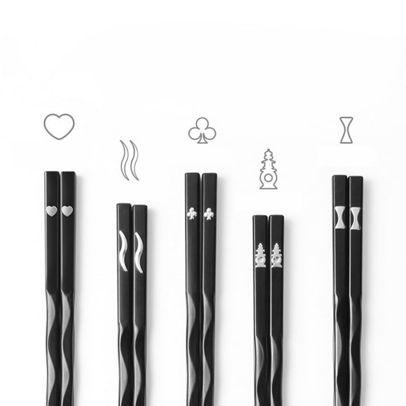 High-Quality Japanese Style Alloy Chopsticks,Non-Slip Sushi Sticks Set,Perfect Gift for Chinese Cuisine Enthusiasts,Ideal for Dining and Serving,Durable&Easy-Grip Design,PENDANE,A