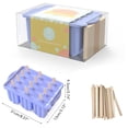 thumbnail image 2 of 12 incluso molde para helado hecho en casa 12 rejillas de silicona molde para helado de paleta con cubierta azul + caja + 50 palos, 2 of 12