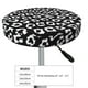 thumbnail image 4 of Disketp Black Leopard Funda Redonda para Taburete, Funda de Cojín para Silla de Bar Suave y Elástica-12 inch, 4 of 7