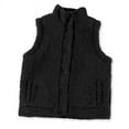 thumbnail image 5 of Black and Friday Clothing Sales Idoravan Womens Fleece Sleeveless Jacket,Women's Solid Color Sleeveless Plush Cardigan Jacket Versatile Button Top Black S, 5 of 5