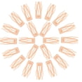 thumbnail image 5 of 24 Piezas Pinzas para el Cabello de Doble Agarre Pinzas para el Cabello de Metal Pasadores para el Cabello para Mujer para Hacer Cabello, Suministros de salón (Crema), 5 of 5