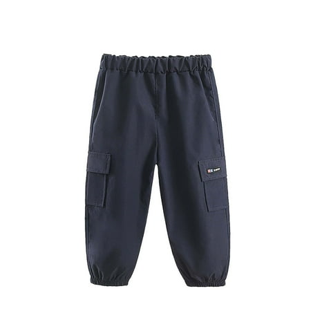 

Kids Toddler Baby Sweatpants Boys Casual Trousers Cargo Pants Solid Color Length Pants Elasticated Cuffs Pants Elastic Waist Casual Jogging Bottoms Trousers Jogger Sports Long Pants