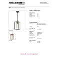 thumbnail image 4 of 4571-PBZ-Millennium Lighting-Wheatland - 1 Light Outdoor Hanging Lantern-13.38 Inches Tall and 6.5 Inches Wide   Powder Coat Bronze Finish with Clear, 4 of 5
