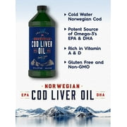 Norwegian Cod Liver Oil | 16oz | Pack of 3 Bottles | Unflavored | Non-GMO, Gluten Free | by Carlyle