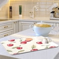 thumbnail image 6 of Yayeee Dish Drying Mat for Kitchen Counter 16"x18" Microfiber Absorbent Pad, Red Cherry, 6 of 7