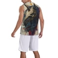 thumbnail image 2 of Naloa Colorful Ink Cute Horse Basketball Jersey Reversible Men's Mesh Athletic Sports Shirts Training Practice S-4XLXX-Large, 2 of 6