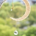 thumbnail image 3 of Crystal Dream Catcher Moon Sun Catcher Hanging Decoration Rainbow Sun Catcher Prism Crystal Moon Ornament for Window Patio Garden, 3 of 5