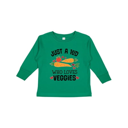 

Inktastic Vegan Vegetarian Gift for Kids Boys or Girls Long Sleeve Toddler T-Shirt