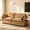 Yellow, variant on RIAFUN Oversized 4-Seat Modular Corduroy Sectional Cloud Couch, Deep Seat Upholstered Sofa with 2 Throw Pillows, Cozy Living Room Furniture, Beige
