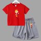 thumbnail image 3 of Juego de verano para niños, lucha, anime, cosplay, traje para niños y adolescentes, ropa de calle, camiseta de manga corta y pantalones cortos, conjunto deportivo de 2 piezas, trajes sueltos, 3 of 5