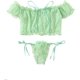 thumbnail image 1 of Conjunto de lencería de malla Dobby con volantes para mujer Verde (Mint Green) 2XL Verde (Mint Green) 2XL Xishao ropa, 1 of 2